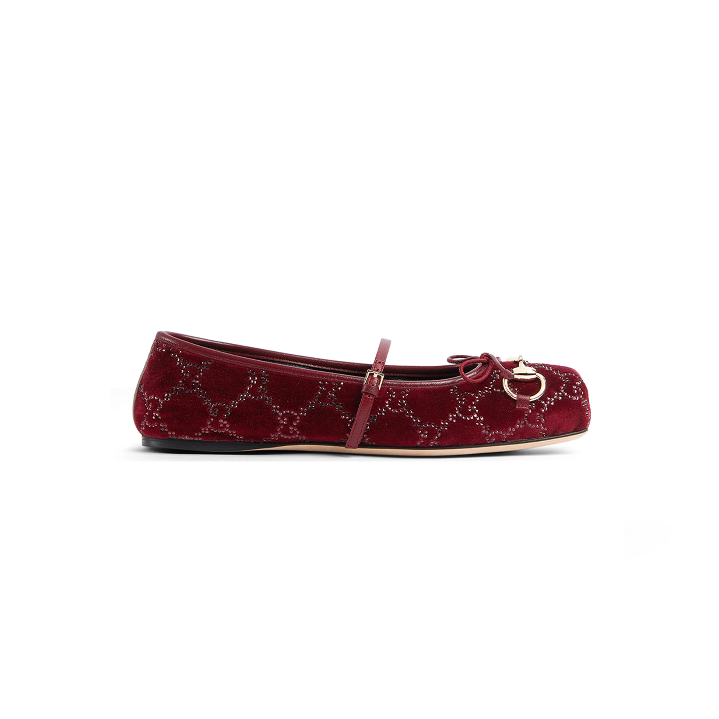 Gvc*1 women''s gg crystal horsebit ballet flat 853100